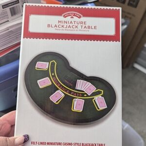 Holiday Time Miniature Blackjack Table - Red and Black